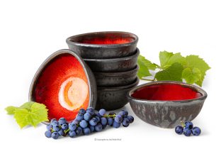 PRIMA, https://konsimo.de/kollektion/prima/ Handglasierte Keramik Salatschüssel 6 Stück rot rot - Foto