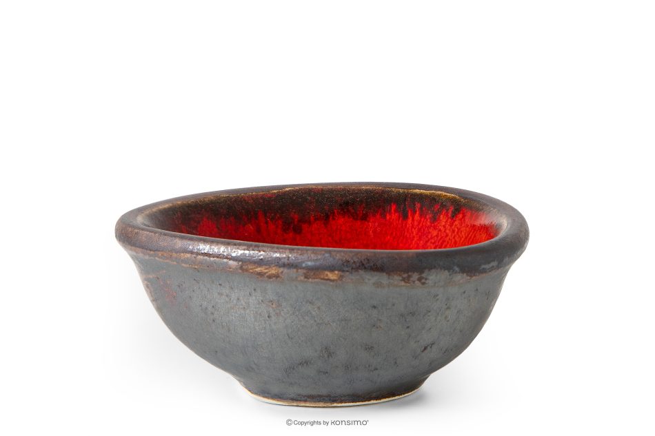 PRIMA Handglasierte Keramik Dip-Schale 6 Stück rot rot - Foto 2