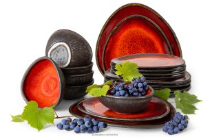 PRIMA, https://konsimo.de/kollektion/prima/ Geschirr-Set im Loft-Stil 6 Personen (18 tlg.) rot rot - Foto