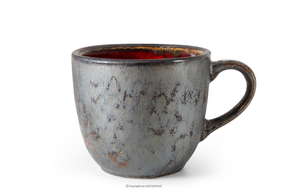 PRIMA Handglasiertes Kaffeegeschirr 6 Personen (18 tlg.) rot rot - Foto 4