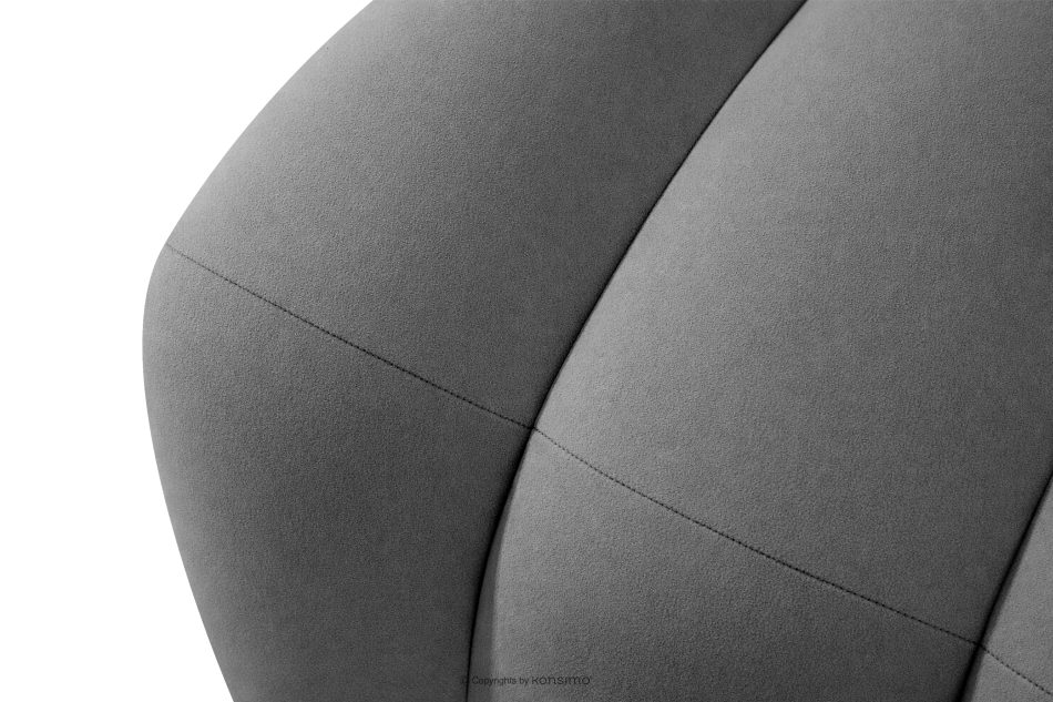 CORDA Gepolsterte Esszimmerbank 120 cm hellgrauer Velours hellgrau - Foto 7