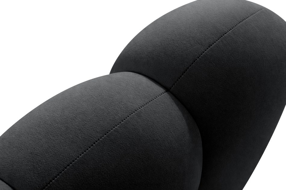 CORDA Gepolsterte Esszimmerbank 120 cm dunkelgrauer Velours dunkelgrau - Foto 6