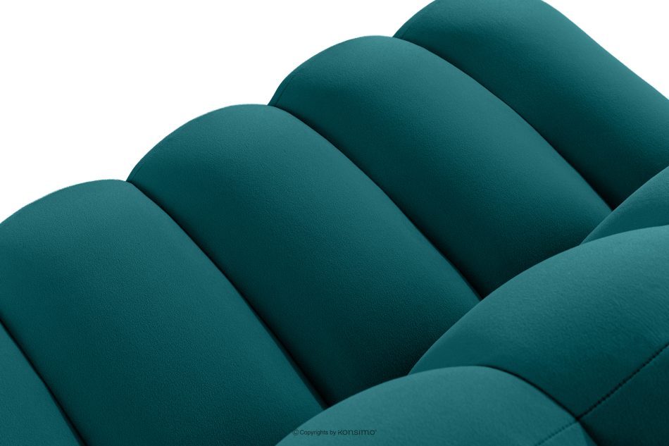 CORDA Gepolsterte Esszimmerbank 120 cm marineblauer Velours marineblau - Foto 5