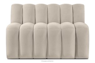 CORDA, https://konsimo.de/kollektion/corda/ Gepolsterte Esszimmerbank 120 cm cremefarbener Velours cremefarben - Foto