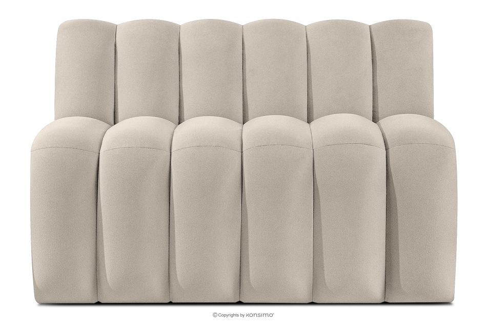 CORDA Gepolsterte Esszimmerbank 120 cm cremefarbener Velours cremefarben - Foto 0