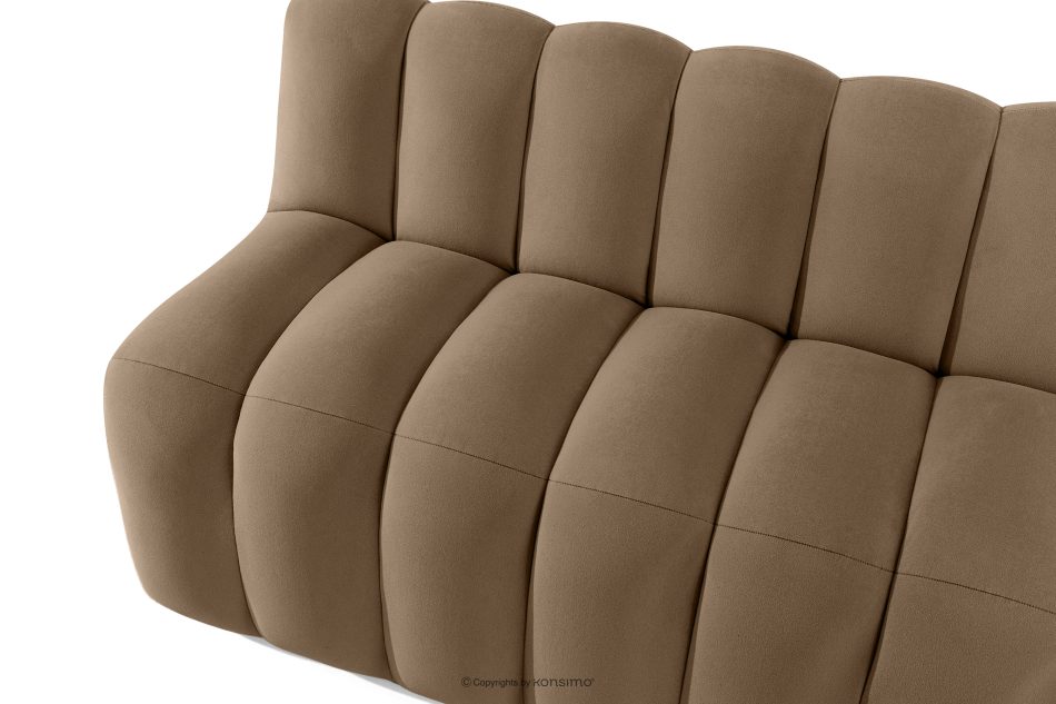 CORDA Gepolsterte Esszimmerbank 120 cm beiger Velours beige - Foto 4