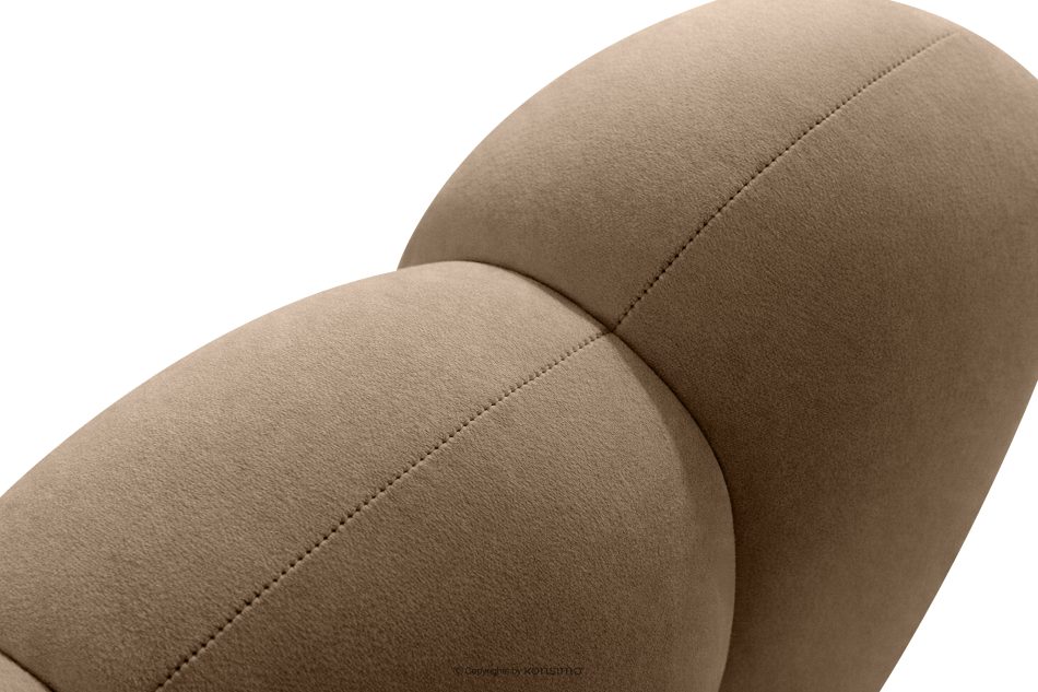 CORDA Gepolsterte Esszimmerbank 120 cm beiger Velours beige - Foto 6