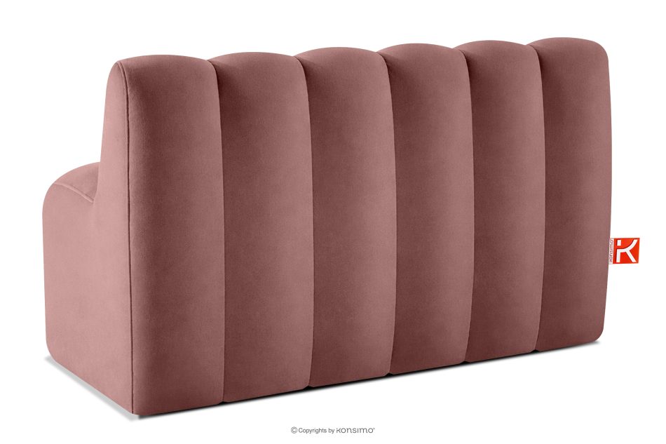 CORDA Gepolsterte Esszimmerbank 120 cm rosa Velours rosa - Foto 3