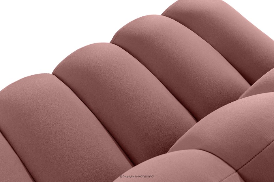 CORDA Gepolsterte Esszimmerbank 120 cm rosa Velours rosa - Foto 5