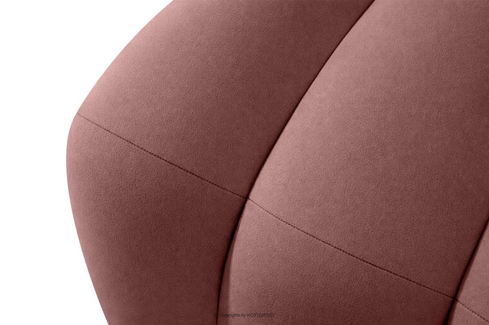 CORDA Gepolsterte Esszimmerbank 120 cm rosa Velours rosa - Foto 7