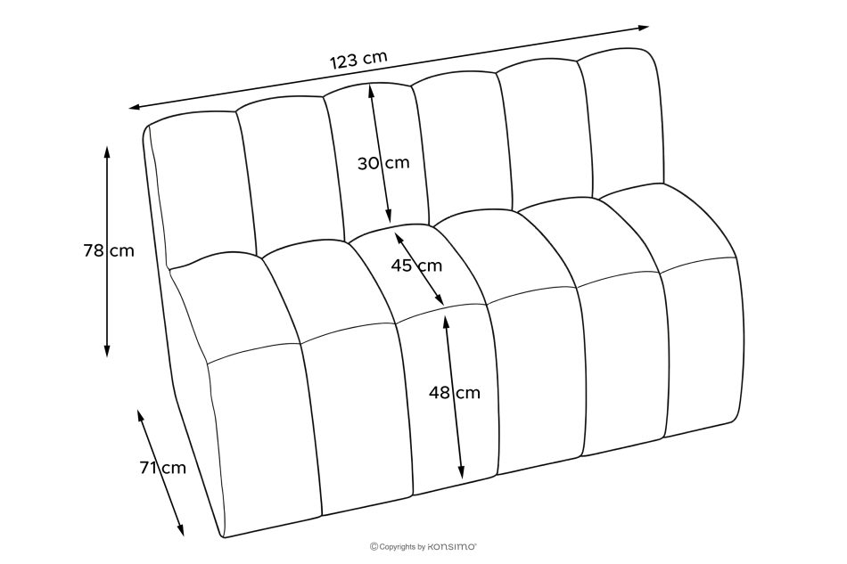 CORDA Gepolsterte Esszimmerbank 120 cm cremefarbener Velours cremefarben - Foto 10