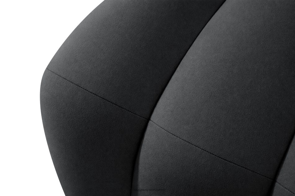 CORDA Gepolsterte Esszimmerbank 160 cm dunkelgrauer Velours dunkelgrau - Foto 7