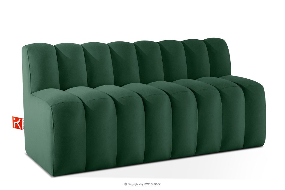 CORDA Gepolsterte Esszimmerbank 160 cm dunkelgrüner Velours dunkelgrün - Foto 2