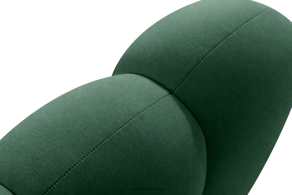 CORDA Gepolsterte Esszimmerbank 160 cm dunkelgrüner Velours dunkelgrün - Foto 6