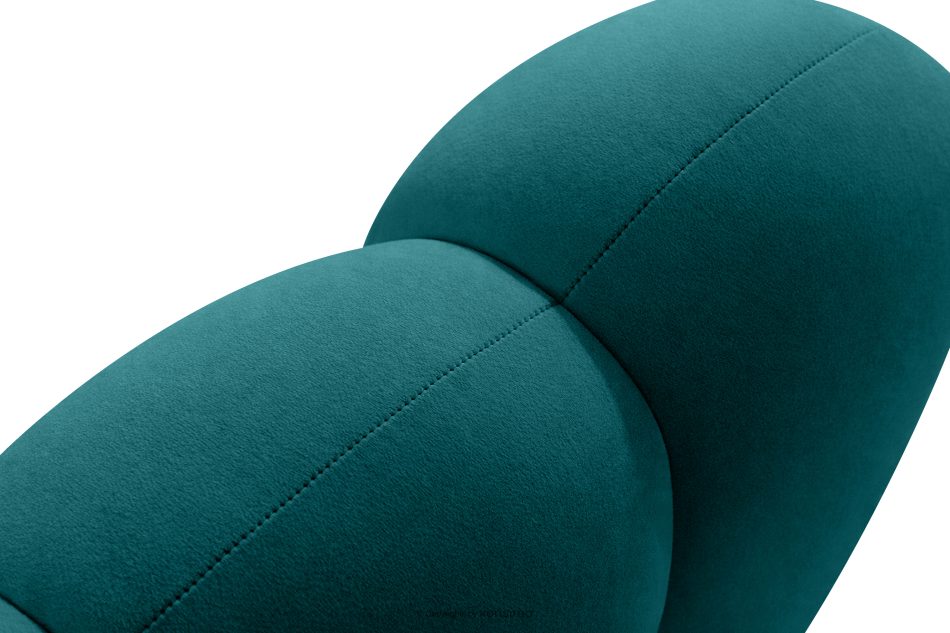 CORDA Gepolsterte Esszimmerbank 160 cm marineblauer Velours marineblau - Foto 6