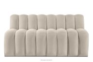 Gepolsterte Esszimmerbank 160 cm cremefarbener Velours