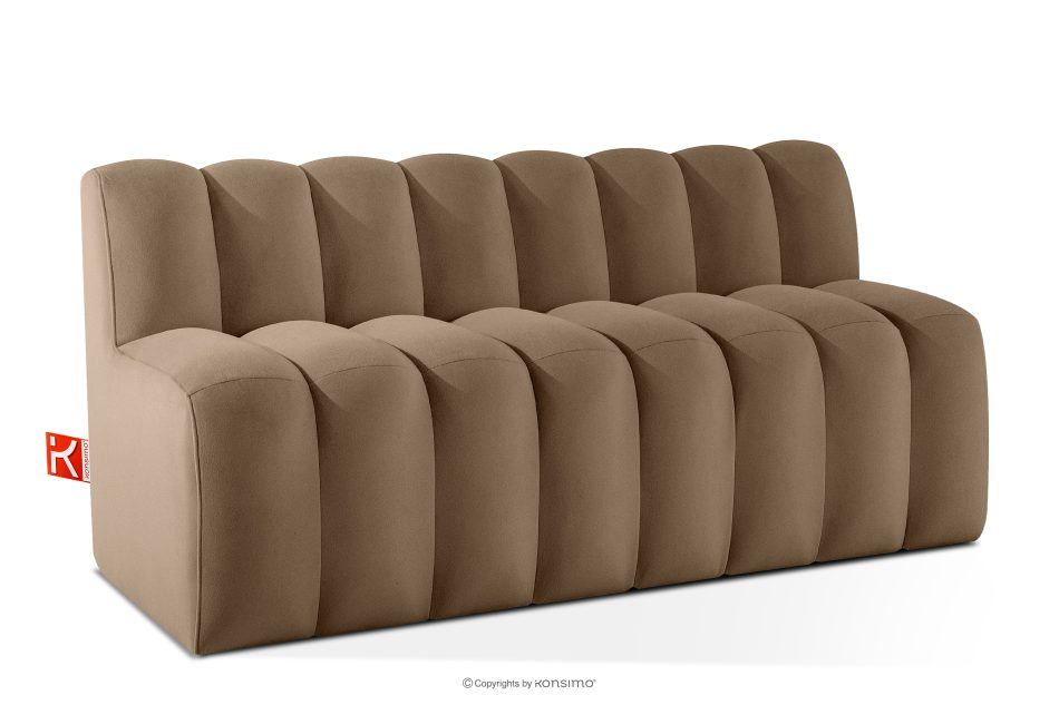 CORDA Gepolsterte Esszimmerbank 160 cm beiger Velours beige - Foto 2