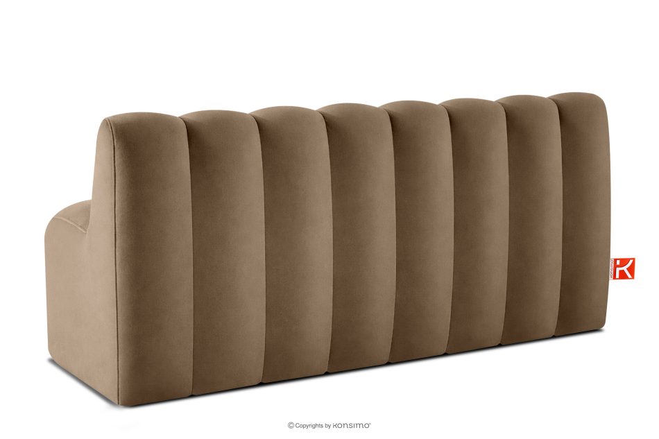 CORDA Gepolsterte Esszimmerbank 160 cm beiger Velours beige - Foto 3
