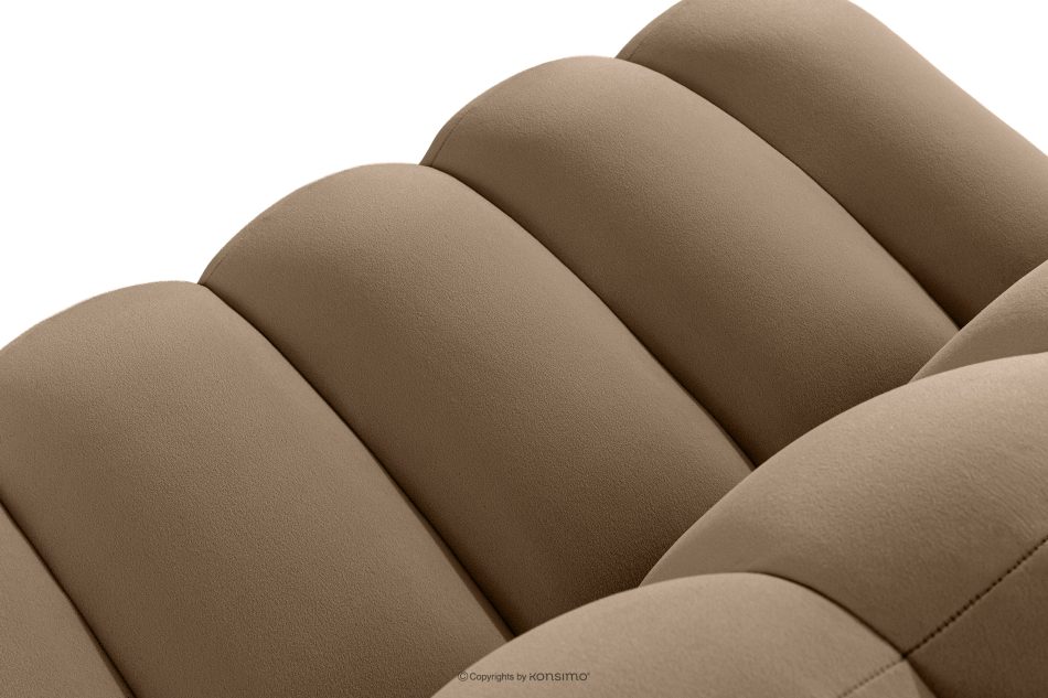 CORDA Gepolsterte Esszimmerbank 160 cm beiger Velours beige - Foto 5