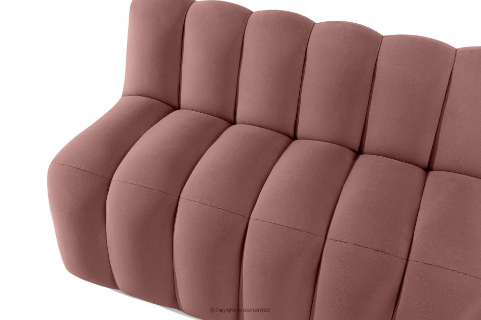 CORDA Gepolsterte Esszimmerbank 160 cm rosa Velours rosa - Foto 4