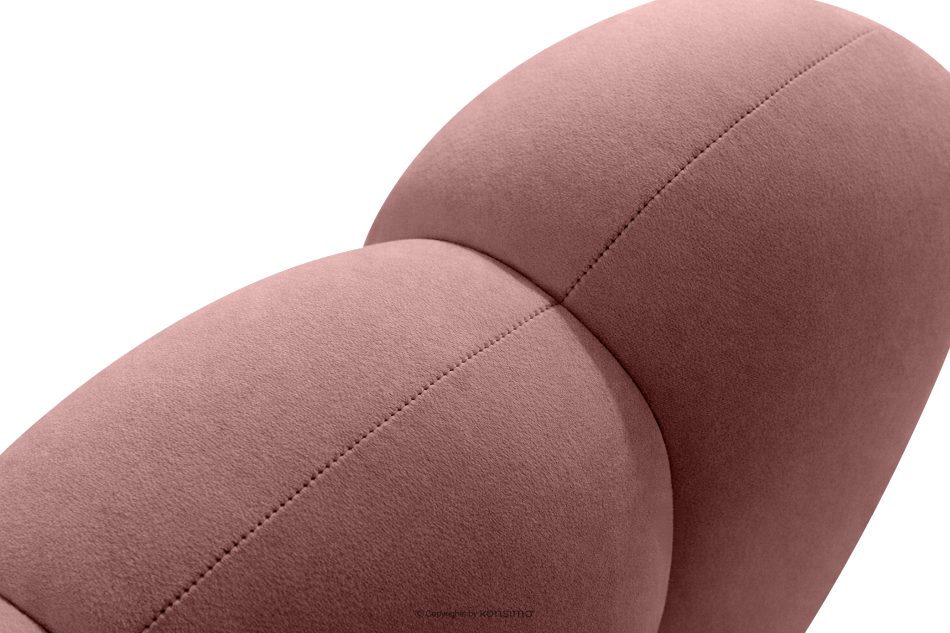 CORDA Gepolsterte Esszimmerbank 160 cm rosa Velours rosa - Foto 6