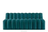 Gepolsterte Esszimmerbank 200 cm marineblauer Velours