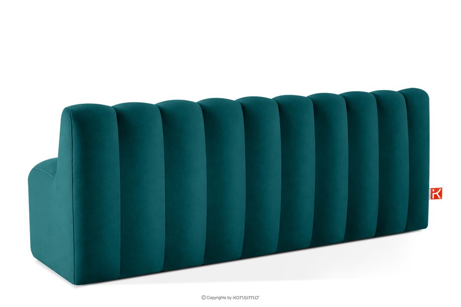 CORDA Gepolsterte Esszimmerbank 200 cm marineblauer Velours marineblau - Foto 3