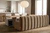 CORDA Gepolsterte Esszimmerbank 200 cm beiger Velours beige - Foto 10