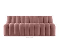 Gepolsterte Esszimmerbank 200 cm rosa Velours