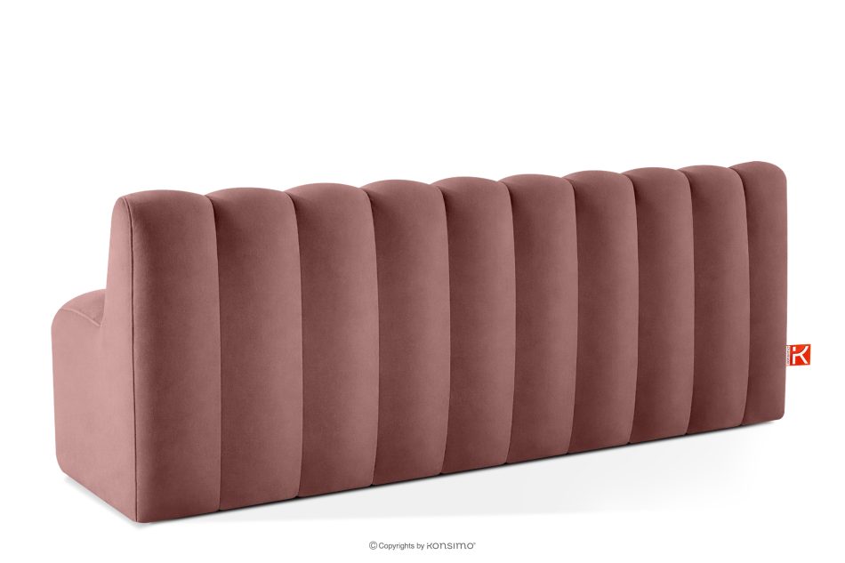 CORDA Gepolsterte Esszimmerbank 200 cm rosa Velours rosa - Foto 3