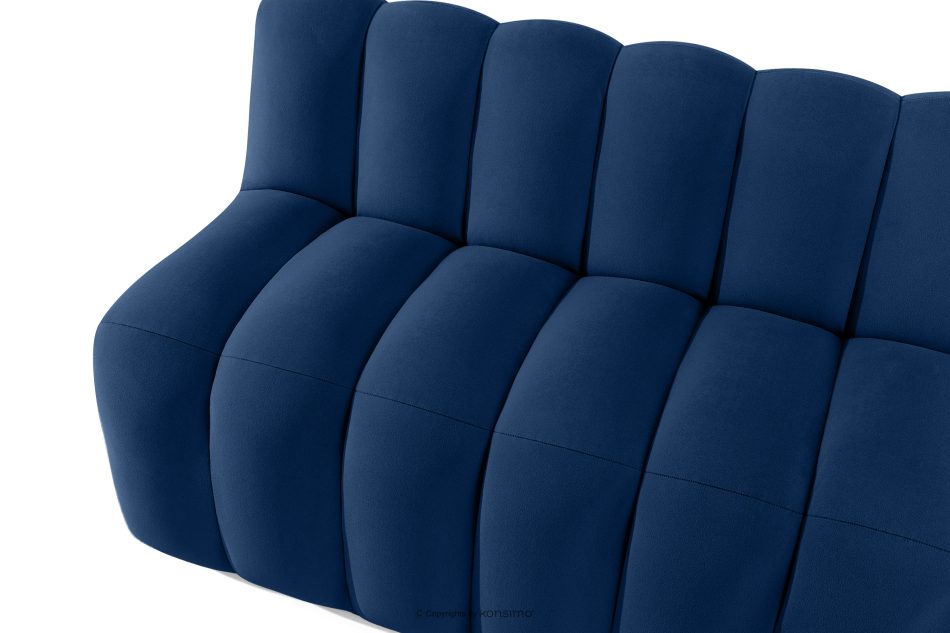 CORDA Gepolsterte Esszimmerbank 200 cm dunkelblauer Velours dunkelblau - Foto 4