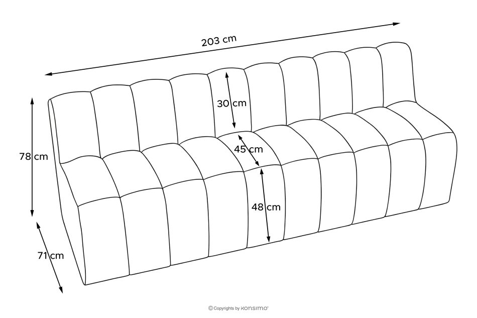 CORDA Gepolsterte Esszimmerbank 200 cm dunkelblauer Velours dunkelblau - Foto 10