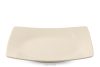 Quadratischer Speiseteller beige glänzend