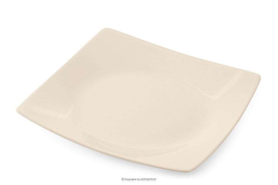 EPIRI Quadratischer Speiseteller beige glänzend beige glänzend - Foto 2