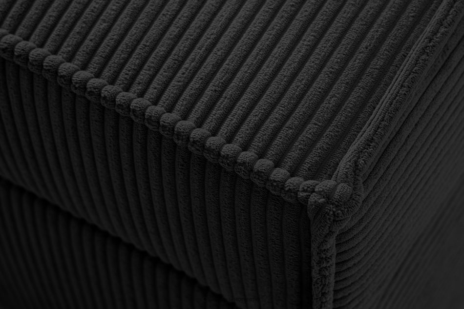 ROTI Boxspringbett mit Rückenlehne aus Kordstoff 90 cm schwarz schwarz - Foto 7