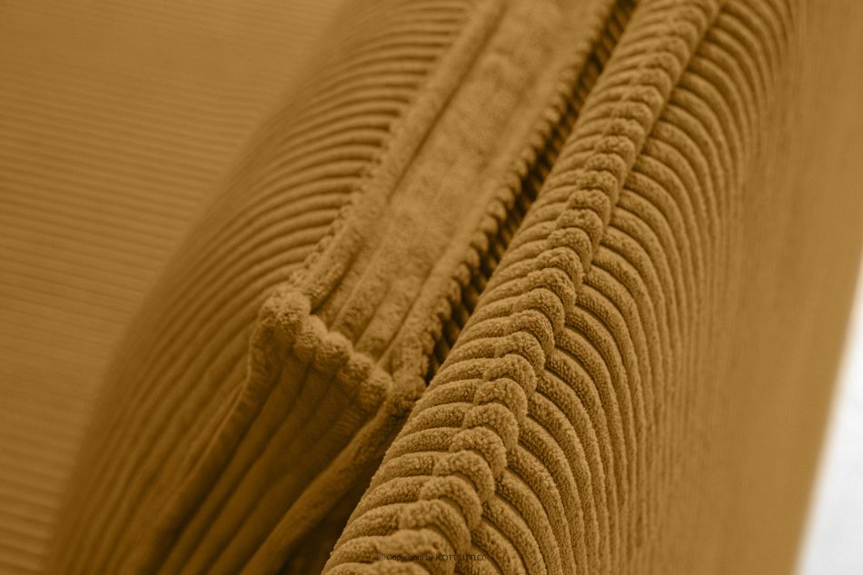 ROTI Boxspringbett mit Rückenlehne aus Kordstoff 90 cm gelb gelb - Foto 9