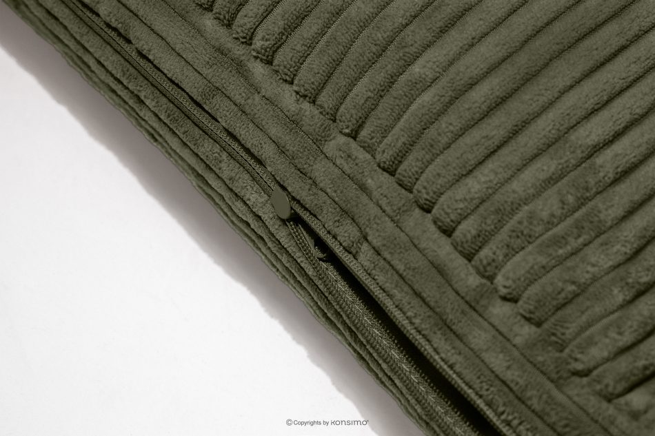 ROTI Boxspringbett mit Rückenlehne aus Kordstoff 90 cm olivgrün olivgrün - Foto 10