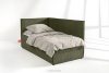 ROTI Boxspringbett mit Rückenlehne aus Kordstoff 90 cm olivgrün olivgrün - Foto 2