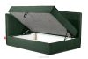 ROTI Boxspringbett 90 cm für Jugendliche mit Rückenlehne aus dunkelgrünem Kordstoff dunkelgrün - Foto 5
