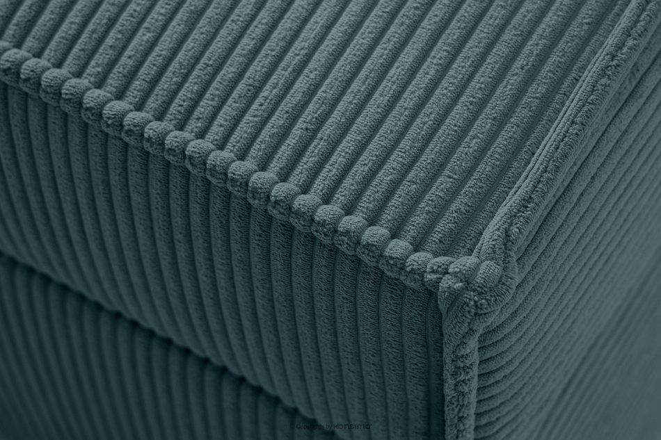 ROTI Boxspringbett 90 cm für Jugendliche mit Rückenlehne aus blauem Kordstoff blau - Foto 7