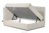 ROTI Boxspringbett 90 cm für Jugendliche mit Rückenlehne aus cremefarbenem Kordstoff cremefarben - Foto 5