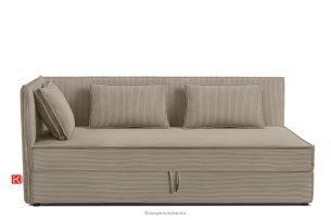 ROTI, https://konsimo.de/kollektion/roti/ Boxspringbett 90 cm für Jugendliche mit Rückenlehne aus beigem Kordstoff beige - Foto