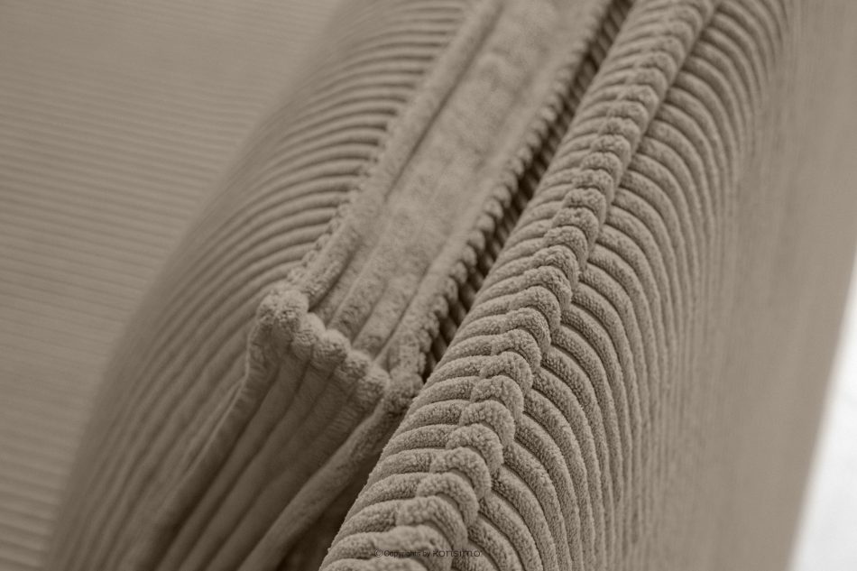 ROTI Boxspringbett 90 cm für Jugendliche mit Rückenlehne aus beigem Kordstoff beige - Foto 9