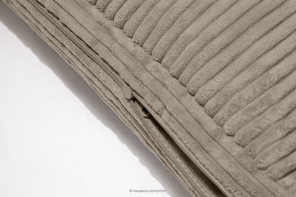 ROTI Boxspringbett 90 cm für Jugendliche mit Rückenlehne aus beigem Kordstoff beige - Foto 10