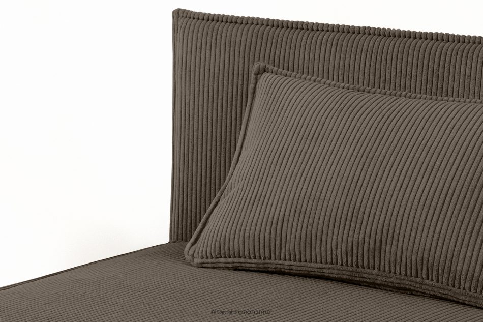 ROTI Boxspringbett 90 cm für Jugendliche mit Rückenlehne aus braunem Kordstoff braun - Foto 5