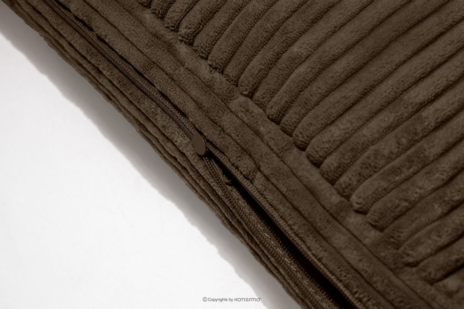 ROTI Boxspringbett 90 cm mit Rückenlehne aus dunkelbraunem Kordstoff dunkelbraun - Foto 10