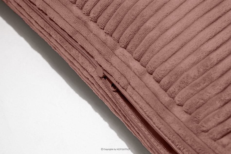 ROTI Boxspringbett 90 cm mit Rückenlehne aus rosa Kordstoff rosa - Foto 10