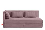 Boxspringbett 90 cm mit Rückenlehne aus hellviolettem Kordstoff