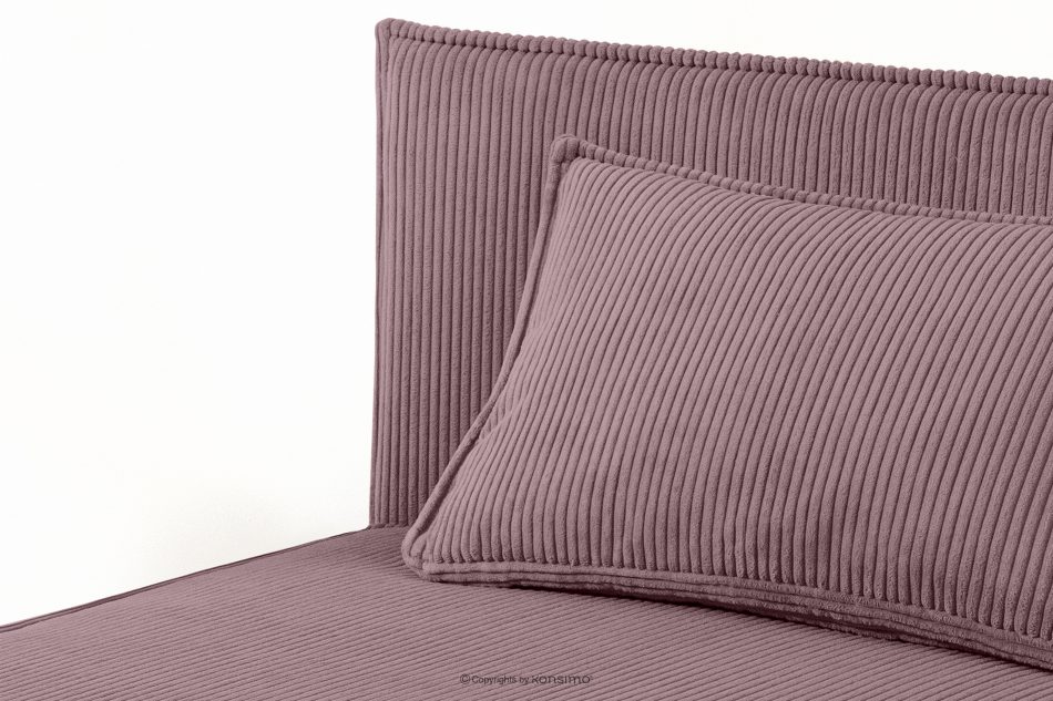 ROTI Boxspringbett 90 cm mit Rückenlehne aus hellviolettem Kordstoff hellviolett - Foto 5