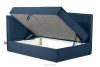 ROTI Boxspringbett 90 cm mit Rückenlehne aus dunkelblauem Kordstoff marineblau - Foto 5